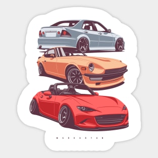 JDM crew - Altezza, 280z, mx5 Sticker